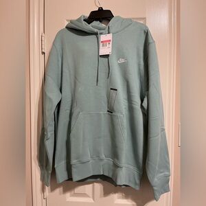 Nike Mint Green Pullover Hoodie with White Swoosh